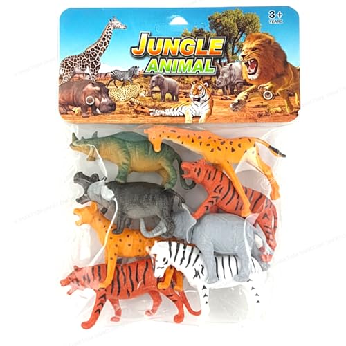 SHAKTISM Animal Toy Set, 8 Pieces Wild Jungle Animal Figures, Educational Plastic Toys for Boys & Girls, 3+ Years - Image 5