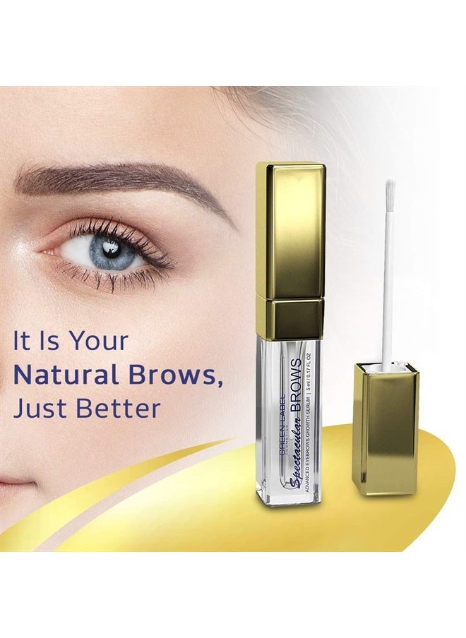 botanical green care - Spectacular BROWS - Brow Enhancer and Brow Growth Serum - Eyebrow Growth Enhancer- Eyebrow Growth Serum with Biotin & Natural Peptides. For Thin, Over-Plucked Eyebrows. Lash & Brow Growth Products - Image 1