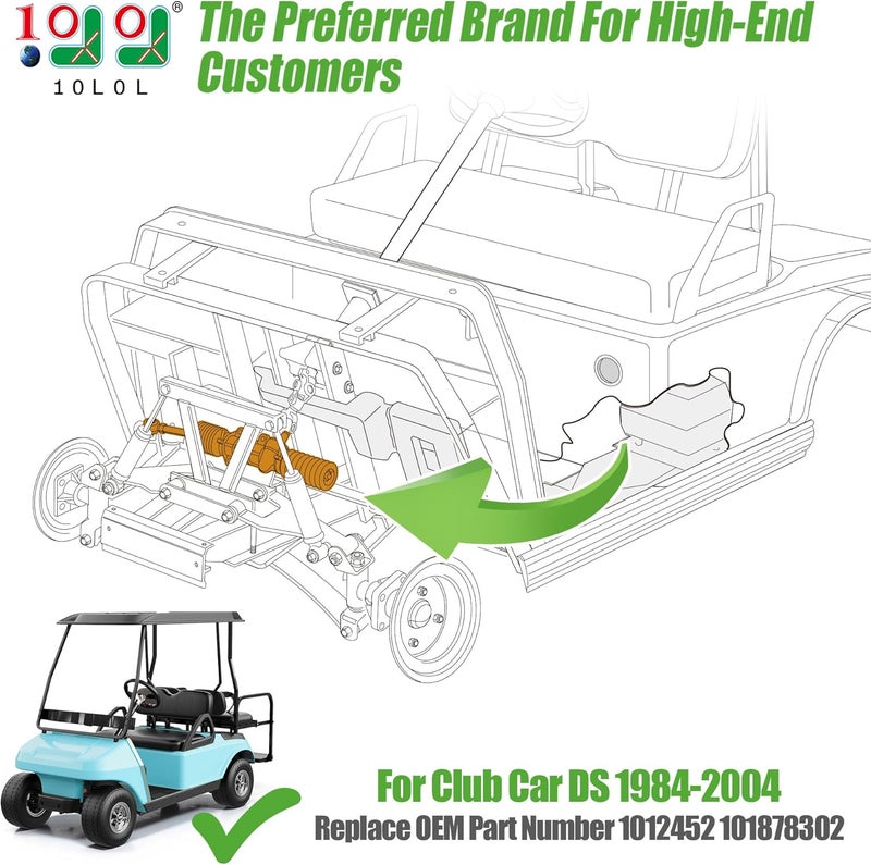 10L0L Golf Cart Steering Gear Box Assembly for Club Car DS 1984-2004 - Image 2