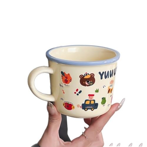 Spooky Bear Ceramic Mug – 375ml Cartoon Coffee & Tea Cup with Handle – Colorful Breakfast Cup for Kids, Women, Men – Fun Gift for Birthday, Christmas, Valentine's Day & More (Blue) - Image 5