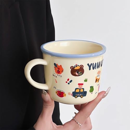 Spooky Bear Ceramic Mug – 375ml Cartoon Coffee & Tea Cup with Handle – Colorful Breakfast Cup for Kids, Women, Men – Fun Gift for Birthday, Christmas, Valentine's Day & More (Blue) - Image 3