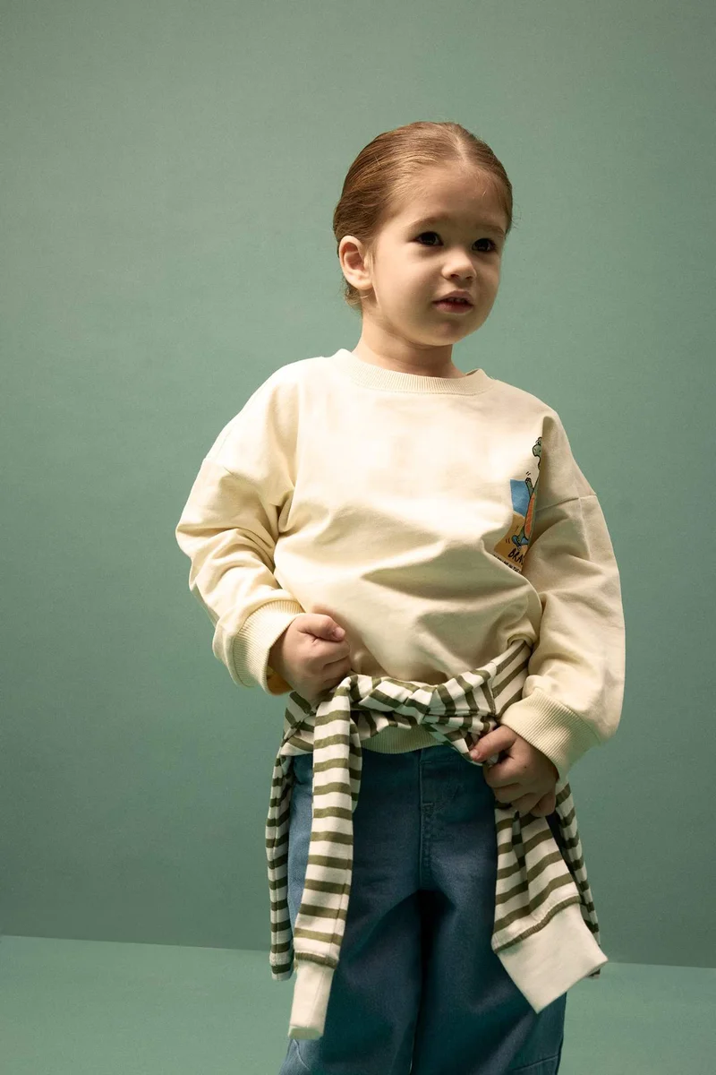 Defacto Baby Boy Back Print Oversize Sweatshirt