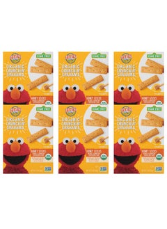 Earth's Best Earth's Best Organic Kids Snacks, Sesame Street Toddler Snacks, Organic Crunchin' Grahams for Toddlers 2 Years and Older, Honey Sticks with other Natural Flavors, 5.3 oz Box (Pack of 6)  - Image 1