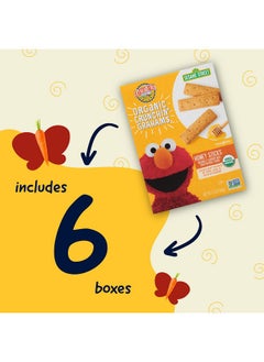 Earth's Best Earth's Best Organic Kids Snacks, Sesame Street Toddler Snacks, Organic Crunchin' Grahams for Toddlers 2 Years and Older, Honey Sticks with other Natural Flavors, 5.3 oz Box (Pack of 6)  - Image 4
