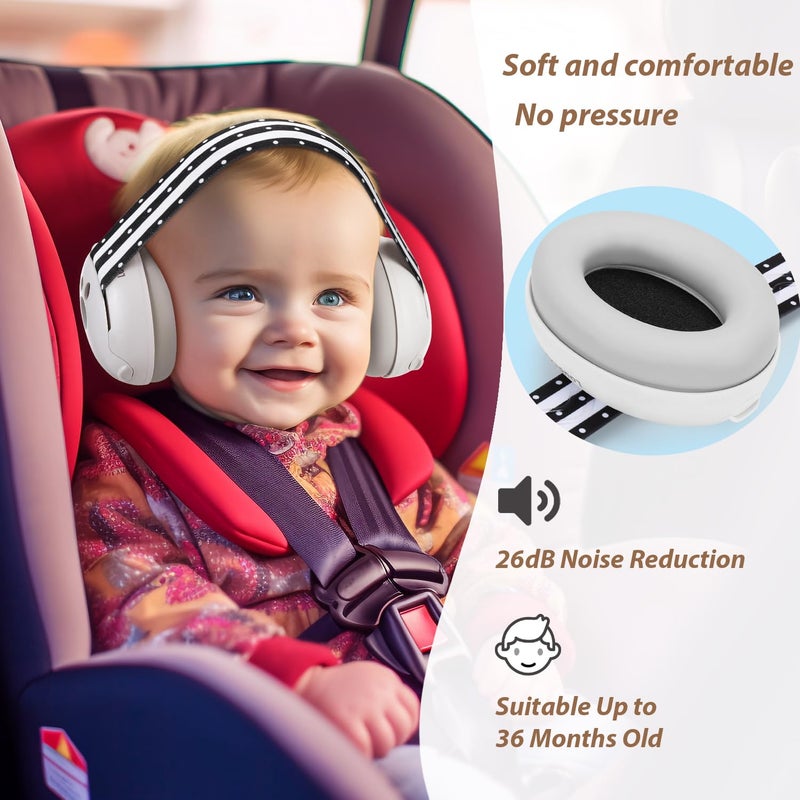 Laudexua Baby Ear Protection, Noise Cancelling Headphones for Babies and Toddlers Up to 36 Months, Comfortable Infant Ear Muffs for Effectively Hearing Protection & Help Sleep (Blue) - Image 3