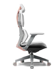 AFTERWORK Astron Gaming Chair - Premium Ergonomic Gaming Chair with Multi-Functional Mechanism, Headphone Hanger, Carbon Fiber Textured Frame and Adaptive Shoulder & Lumber Support (Pink)  - Image 4