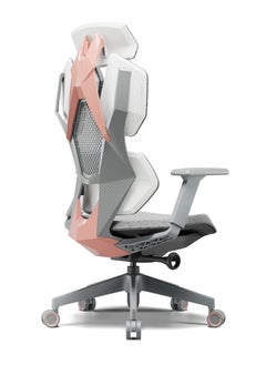 AFTERWORK Astron Gaming Chair - Premium Ergonomic Gaming Chair with Multi-Functional Mechanism, Headphone Hanger, Carbon Fiber Textured Frame and Adaptive Shoulder & Lumber Support (Pink)  - Image 1