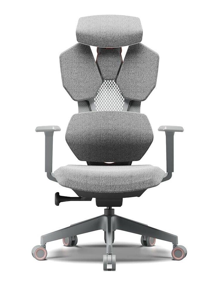 AFTERWORK Astron Gaming Chair - Premium Ergonomic Gaming Chair with Multi-Functional Mechanism, Headphone Hanger, Carbon Fiber Textured Frame and Adaptive Shoulder & Lumber Support (Pink)  - Image 3