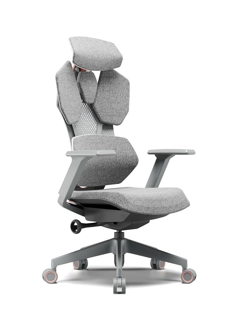 AFTERWORK Astron Gaming Chair - Premium Ergonomic Gaming Chair with Multi-Functional Mechanism, Headphone Hanger, Carbon Fiber Textured Frame and Adaptive Shoulder & Lumber Support (Pink)  - Image 5