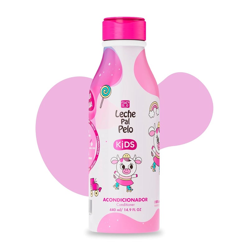 Leche Pal Pelo Kids Conditioner  Gentle Detangling Moisturizing with Vitamin E Oils for Kids Hair Strengthens Prevents Breakage ParabenFree 149 fl oz