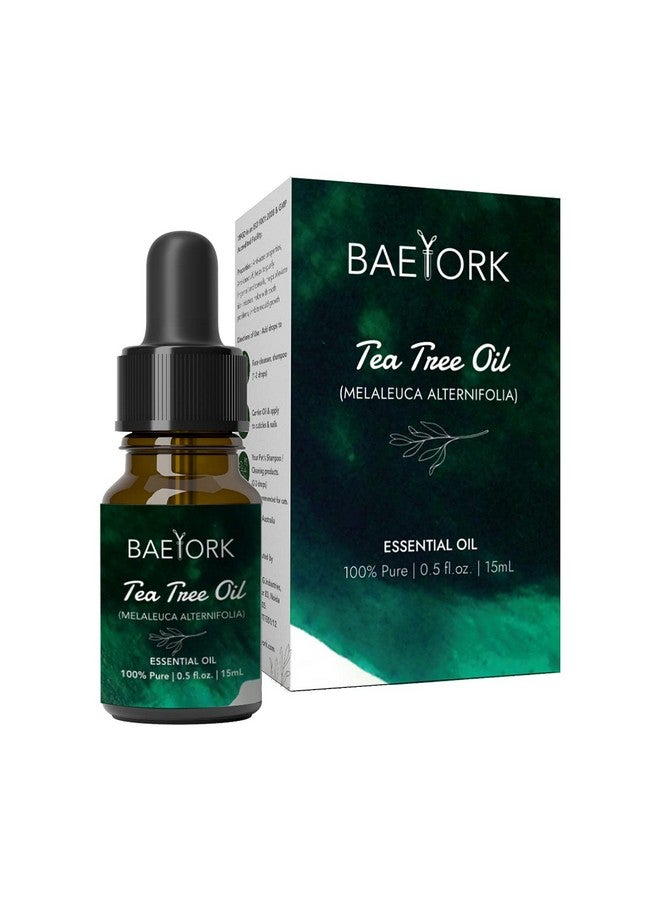 BAEYORK Australian Tea Tree Oil 15 Ml (0.5 Fl. Oz.) - 100% Pure Essential Oil For Aromatherapy, Diffusers, And Diy  - Image 1