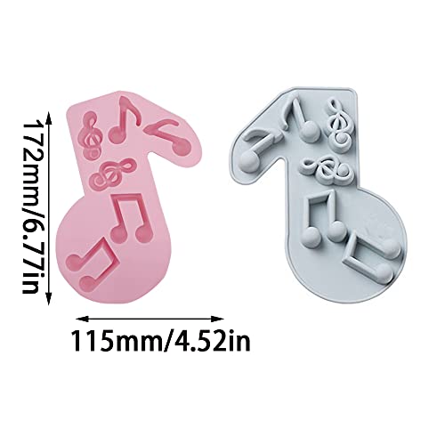 KuuGuu 4 PCS Music Note Silicone Fondant Mold Music Note Cake Chocolate Candy Molds DIY Birthday Party Cake Decoration Cupcake Topper and Crafting Projects - Image 2