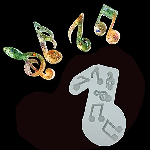 KuuGuu 4 PCS Music Note Silicone Fondant Mold Music Note Cake Chocolate Candy Molds DIY Birthday Party Cake Decoration Cupcake Topper and Crafting Projects - Image 3