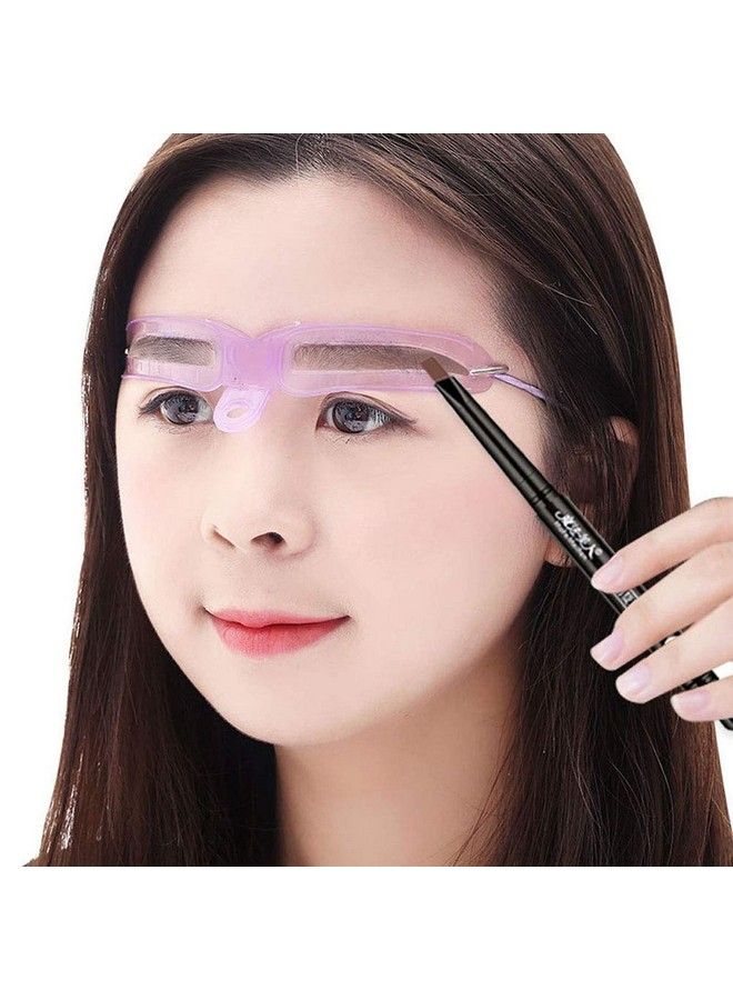 Lurrose Eyebrow Stencils Set Handheld Eyebrow Grooming Stencil Shaper Stereo Stencil Thrush Card - Image 4
