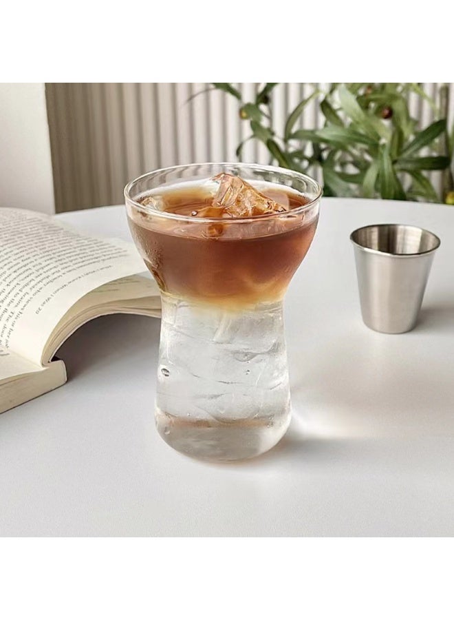 آنا كوب زجاجي سعة 400 مل - كوب مشروبات باردة للعصائر والحليب في الإفطار، عصري ومت耐مل، مناسب للاستخدام المنزلي والمكتبي - Image 3