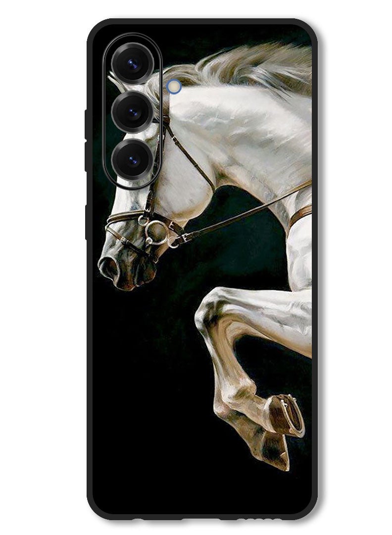 Theodor Case Compatible with Samsung Galaxy F56 6.74 Inch Protection Shockproof Bumper Cover Horse Running - Image 1