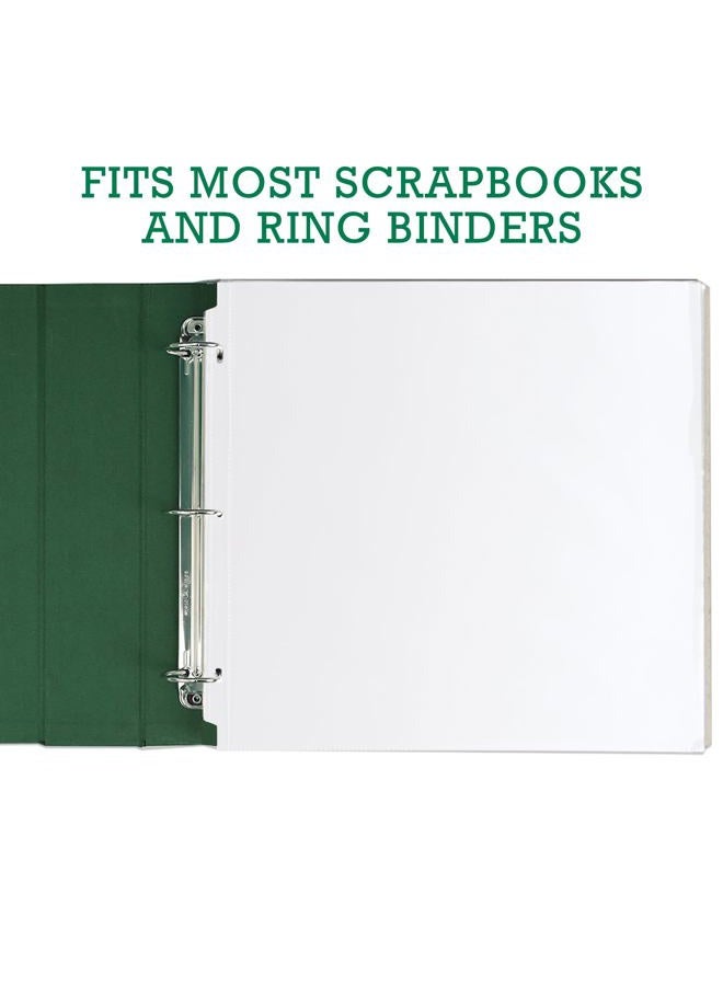 Samsill Scrapbook Refill Pages 12x12 Inch, 30 Pack, Fits 3 Ring Scrapbook Binders and 12x12 Photo Albums, Top-Loading, Heavy-Duty, Holds 2 Pages, Super Clear - Image 3