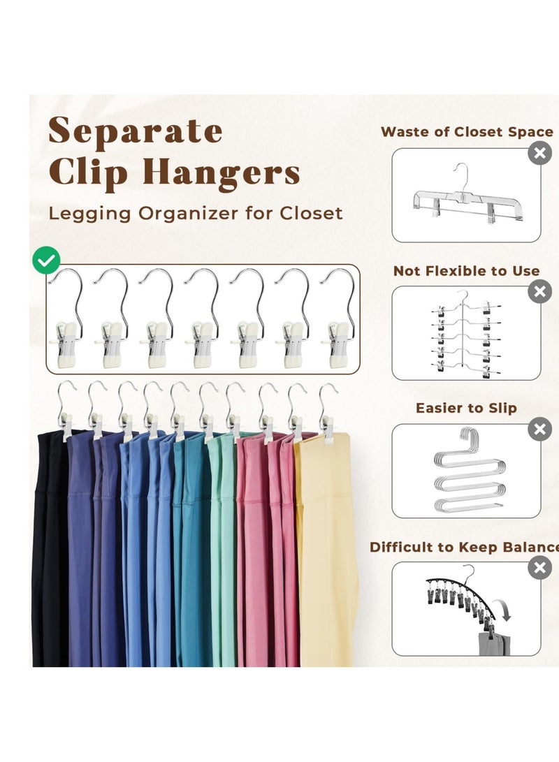 BenQuand Hanger Clips for Closet, 10Pcs Hanging Hooks for Laundry, Towel Clips Boot Organizer for Home and Travel, Clothespins Clip Hangers for Pants Hats Socks Gloves, Strong Flocked Hangers for Dresses, Coats, Shirts, Jackets  - Image 4