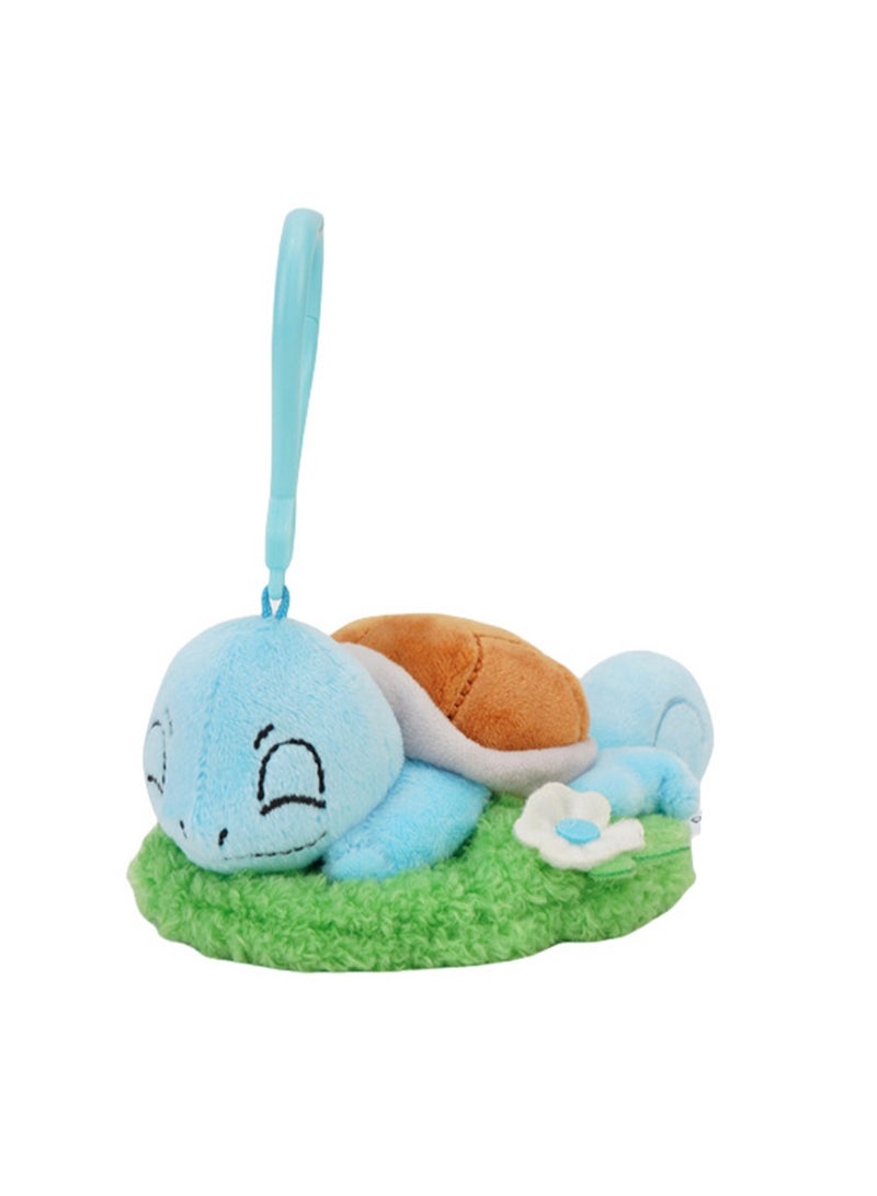 Creative Cute Plush Keychain, Cute Backpack Pendant, Suitable For Wallet Key Ring Decoration, (11.5cm Squirtle Grass Pendant)  - Image 1