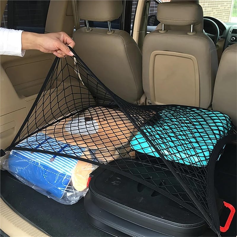 Single Layer Elastic Cargo Net Storage Bag For Car Truck SUV Trunk - Image 5