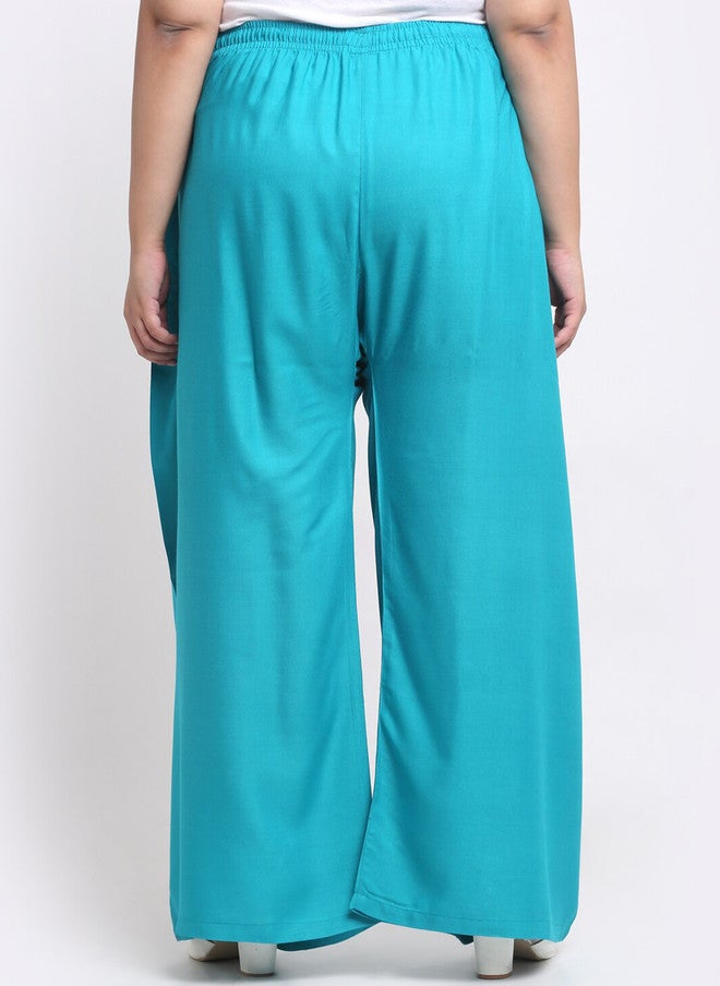 Trend Level Plus Size Flared Ethnic Palazzos - Image 3