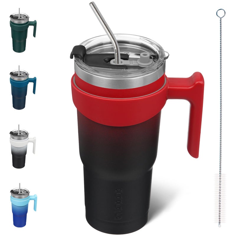 BJPKPK 20oz Stainless Steel Double Wall Insulated Tumbler With Handle And Straw LidBlood Moon
