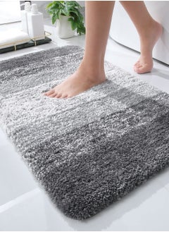 Ofrdncy Luxury Bathroom Rug Mat, Multiple sizes, Extra Soft and Absorbent Microfiber Bath Rugs, Non-Slip Plush  Bath Carpet, Machine Wash Dry(Grey)  - Image 1