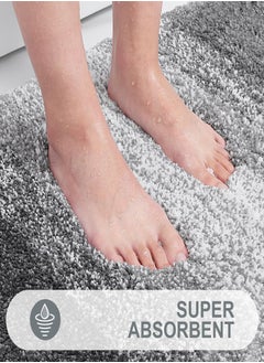 Ofrdncy Luxury Bathroom Rug Mat, Multiple sizes, Extra Soft and Absorbent Microfiber Bath Rugs, Non-Slip Plush  Bath Carpet, Machine Wash Dry(Grey)  - Image 4