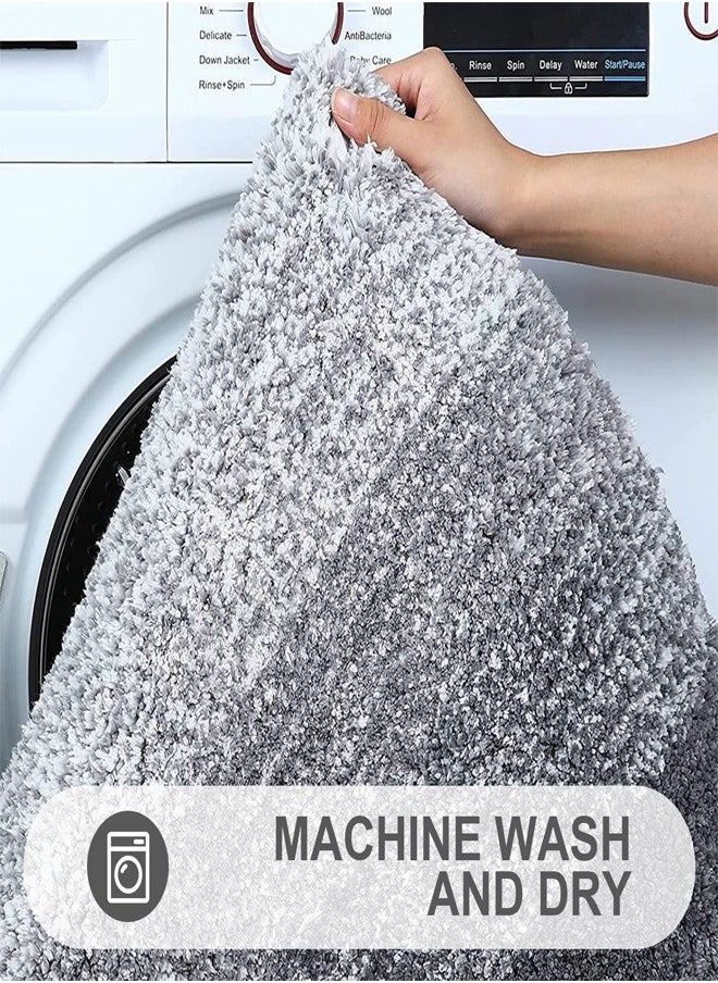 Ofrdncy - Luxury Bathroom Rug Mat, Multiple sizes, Extra Soft and Absorbent Microfiber Bath Rugs, Non-Slip Plush  Bath Carpet, Machine Wash Dry(Grey) - Image 1