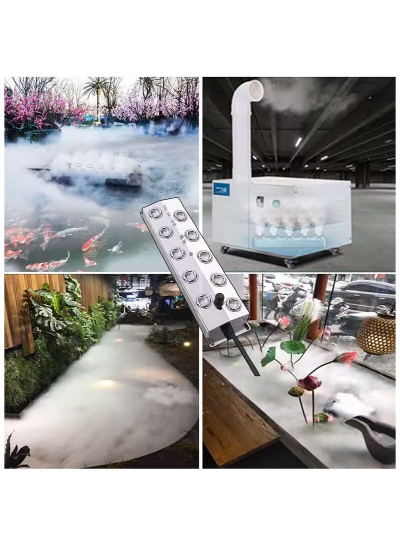 Humidifier fog generator ultrasonic 6 heads with power adapter - Image 3