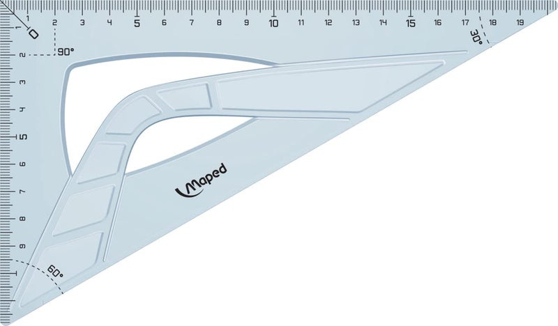 Maped 242767 â€“ Kit of 4 Pieces (Ruler + Triangle + Square + Carrier), Units Contained: 1 - Image 1