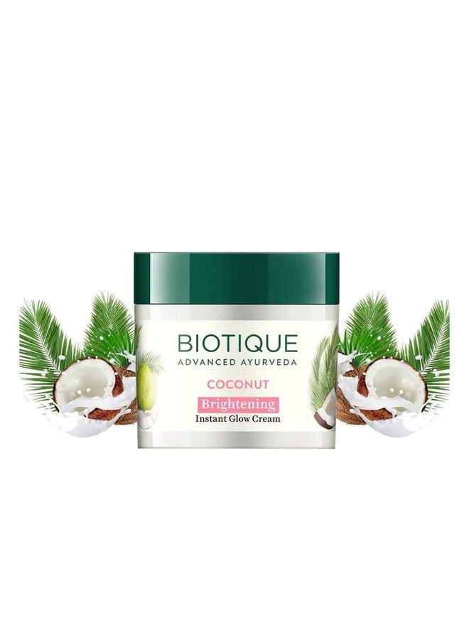 Biotique Coconut Whitening And Brightening Cream 50G  - Image 2