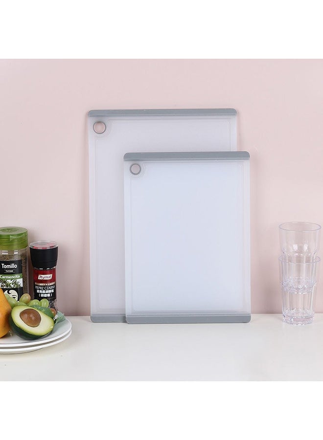 DANUBE HOME Loretta Semi-Transparent Cutting Board Pp plus Tpr Heavy Duty Chopping Board Best For Food Preparation For Kitchen & Dining Room L38Xw26.5Xh0.7Cm - White - Image 2