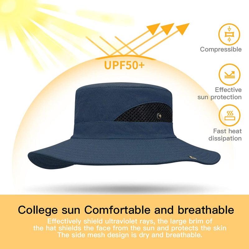 Electomania Sun Protection Cap for Men, Beach Fishing Hat, Summer Hat for Men, Round Sun Cap for Hiking, Fishing, Gardning, Travel - Image 2