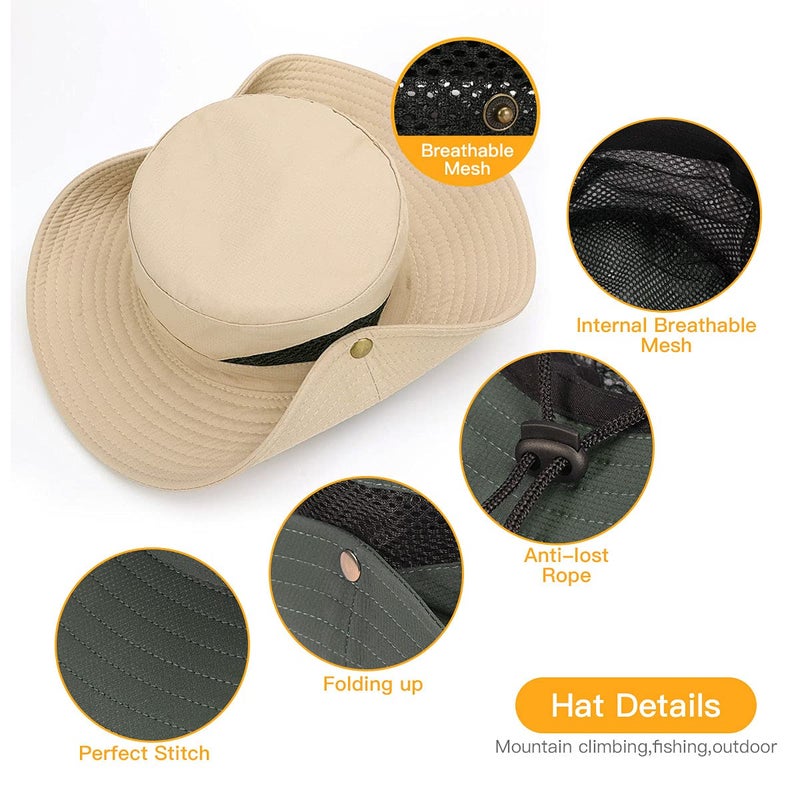 Electomania Sun Protection Cap for Men, Beach Fishing Hat, Summer Hat for Men, Round Sun Cap for Hiking, Fishing, Gardning, Travel - Image 5