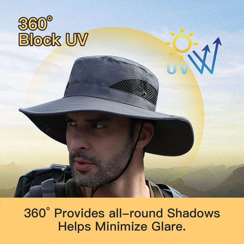 Electomania Sun Protection Cap for Men, Beach Fishing Hat, Summer Hat for Men, Round Sun Cap for Hiking, Fishing, Gardning, Travel - Image 4