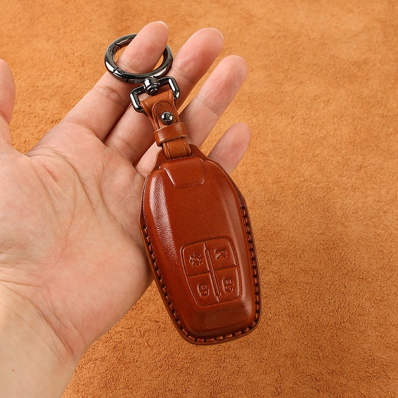 Leather Sf 90 812 F8 Gtc4 Sports Car Retro Handmade Key Case For Ferrari Roma Key Case - Image 4