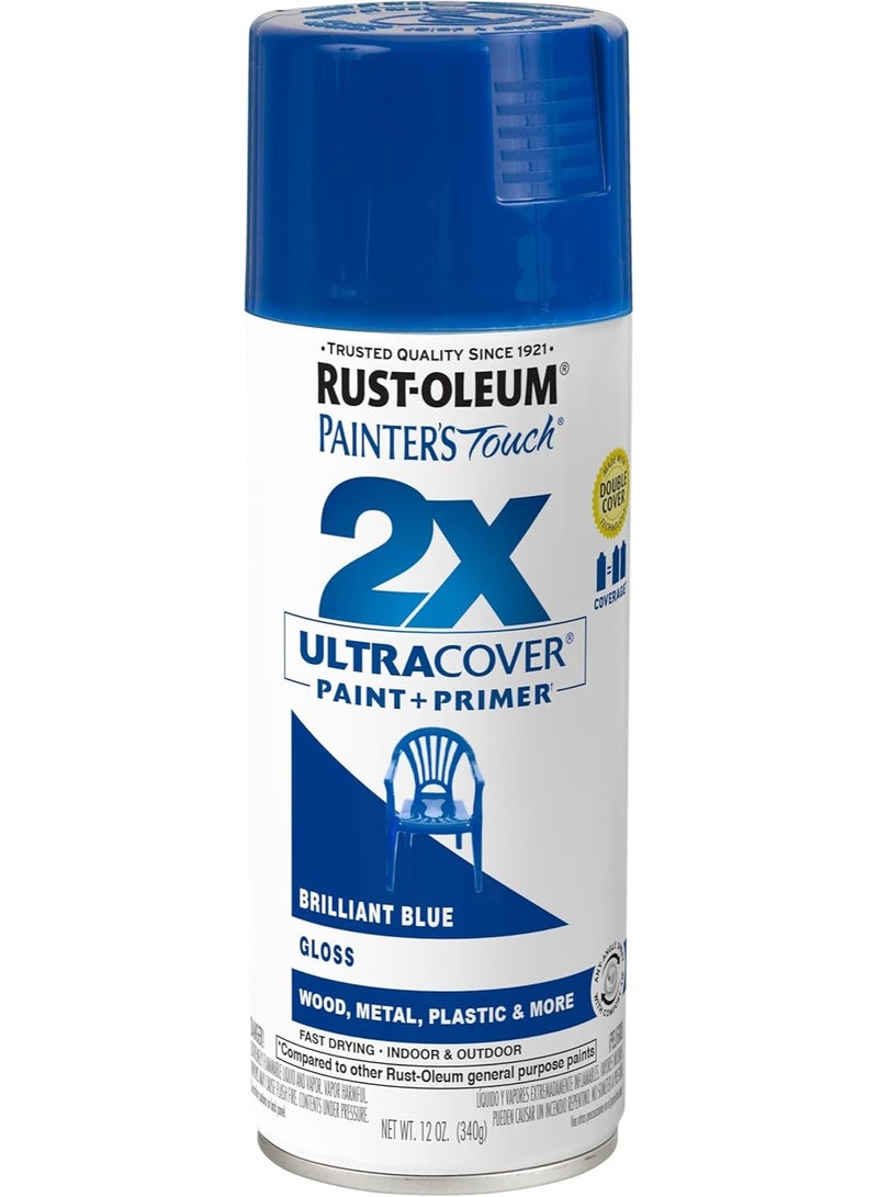 RUST-OLEUM رش بريق أزرق لامع 12 أونصة من راست-أوليوم بي تاتش