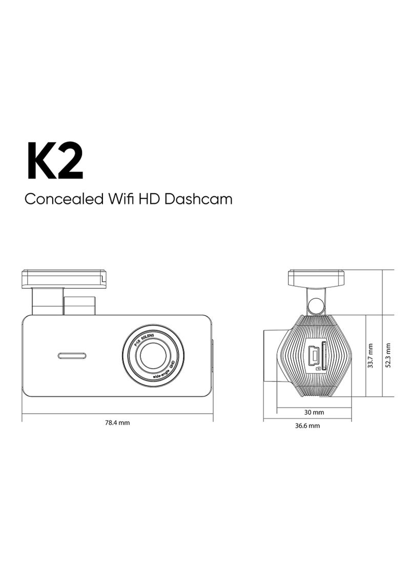 Hivision - K2 Car Dash Cam AE-DC2018-K2 - Image 1
