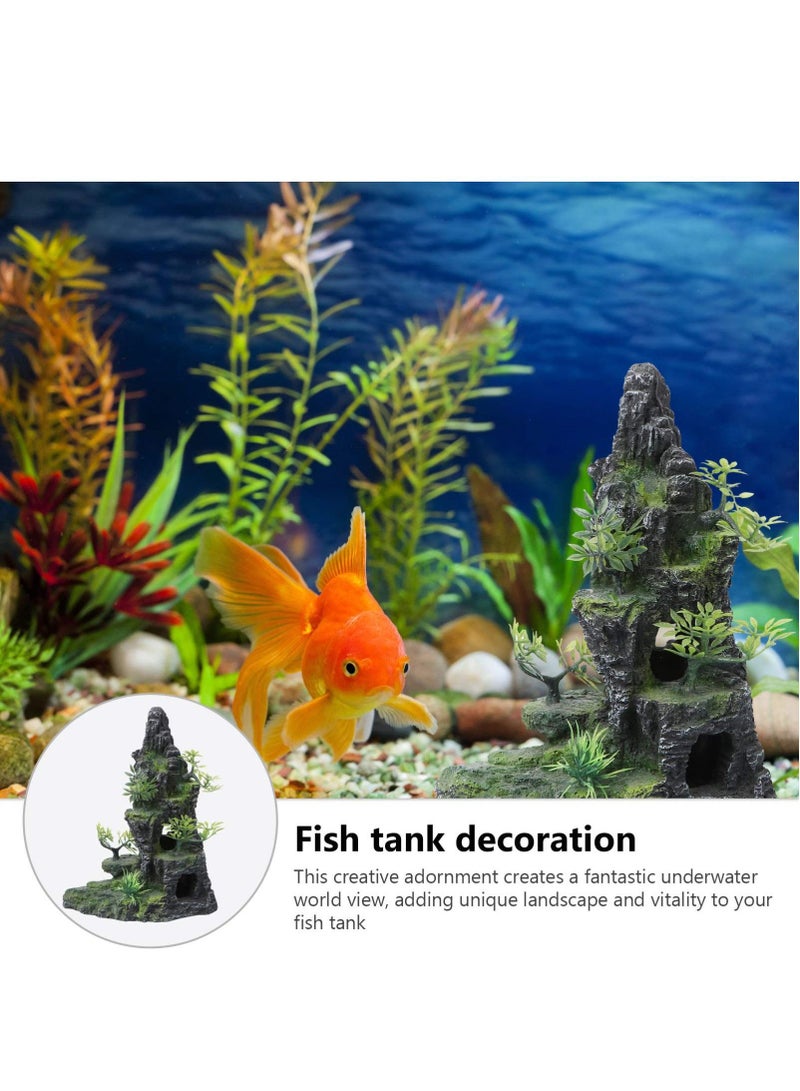 Aquarium Decoration Fish Tank  Resin Moss Stone Ornament Craft Landscape Decor for Home Fish Tank Accessories - Image 2