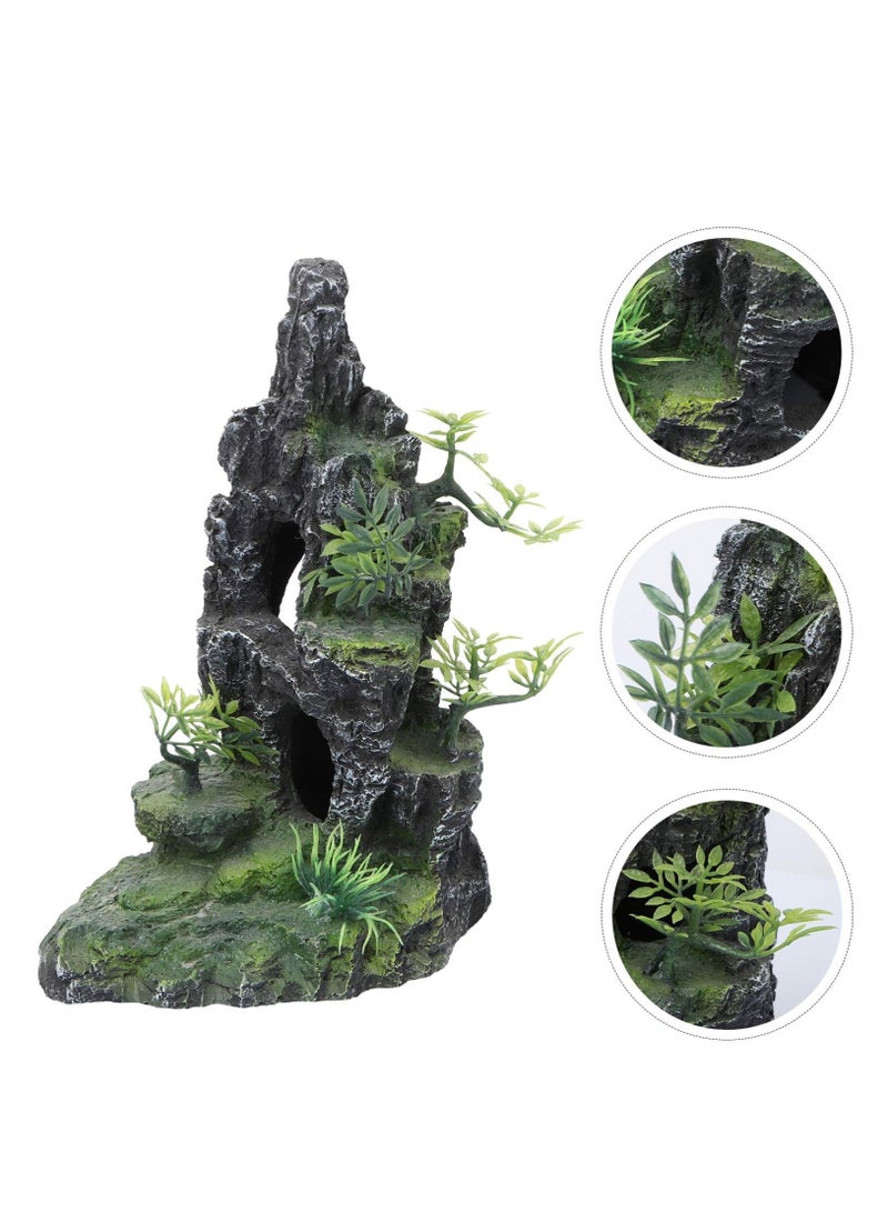 Aquarium Decoration Fish Tank  Resin Moss Stone Ornament Craft Landscape Decor for Home Fish Tank Accessories - Image 4