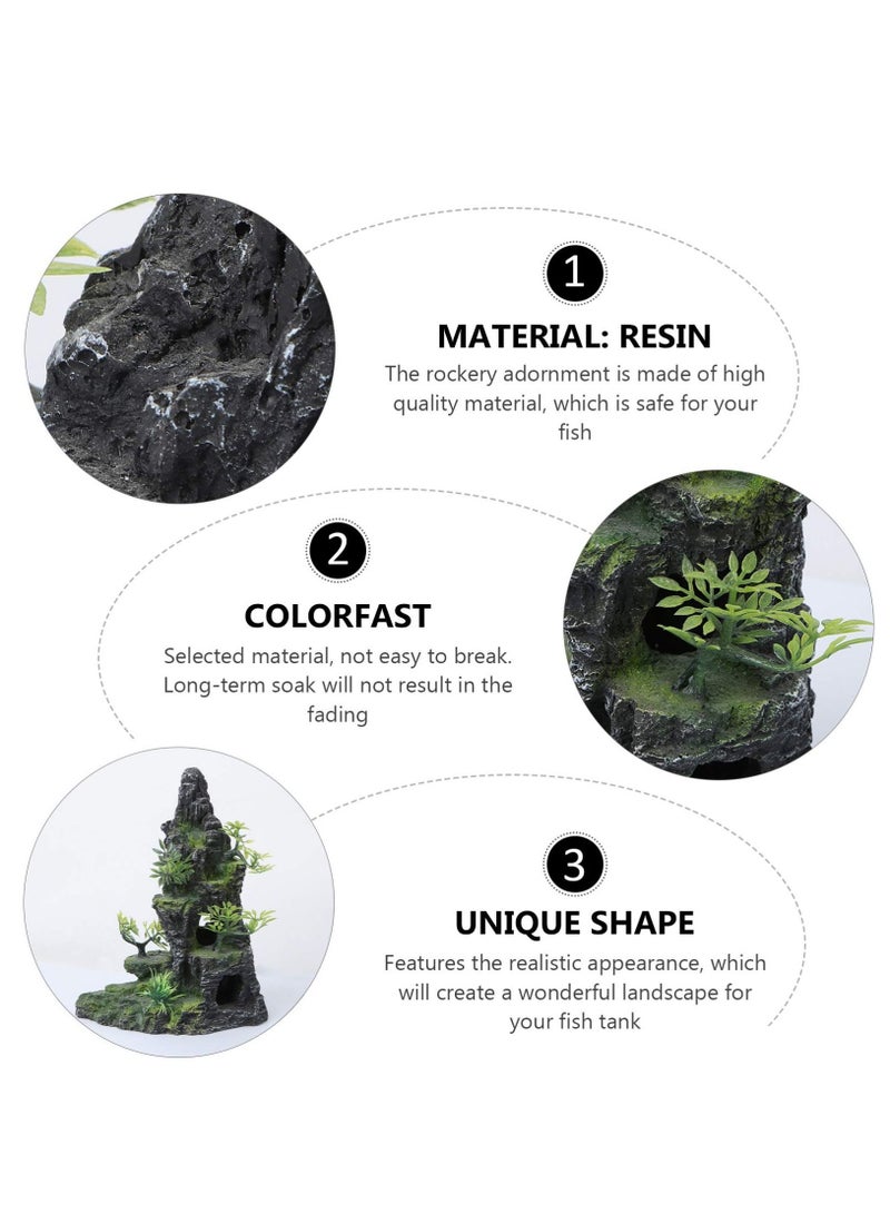 Aquarium Decoration Fish Tank  Resin Moss Stone Ornament Craft Landscape Decor for Home Fish Tank Accessories - Image 5