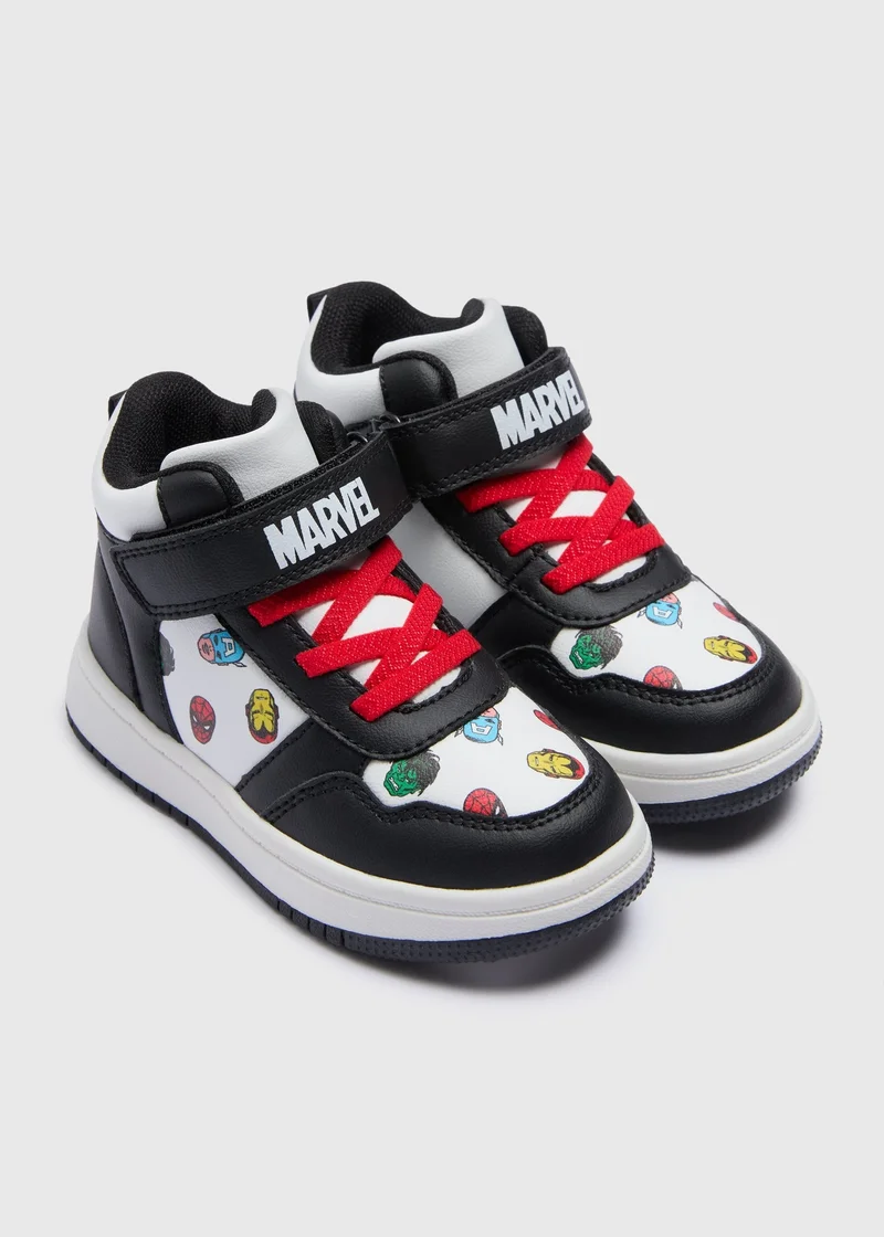 Matalan Avengers Boys Black High Top Trainers