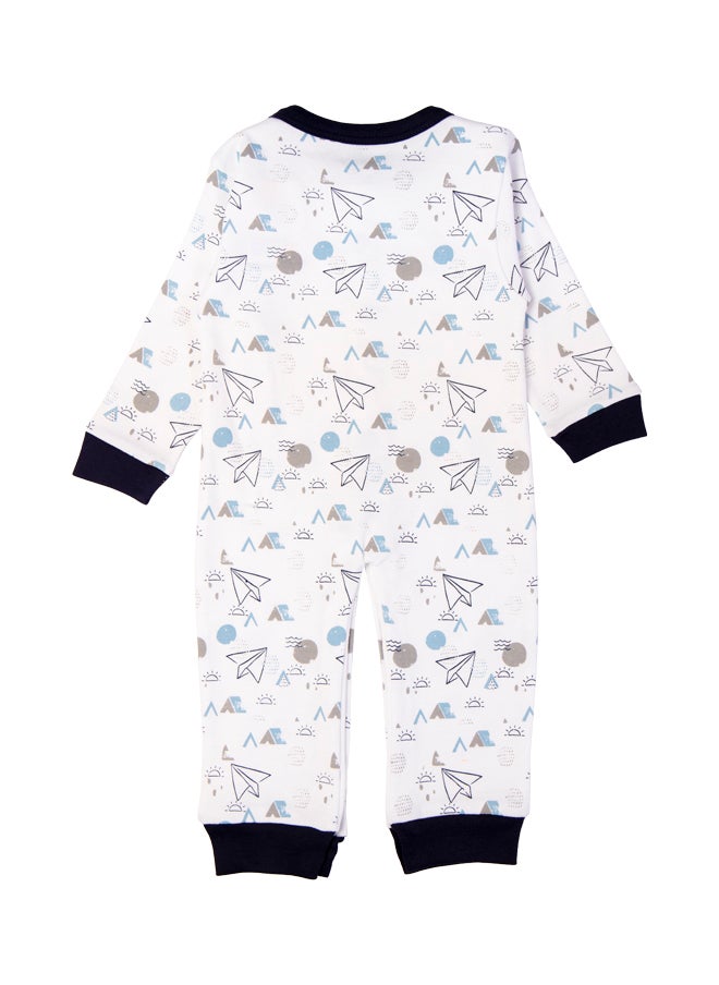 Babies Basic 100% Cotton Printed Long Sleeves Jumpsuit/Romper/Sleepsuit For Babies  - Image 5