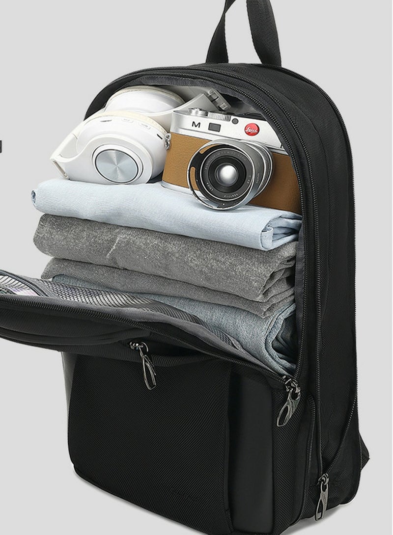 كول بيل قابل للتوسيع في الهواء الطلق حقيبة كمبيوتر محمول متعدد الوظائف حقيبة سوداء - Image 4