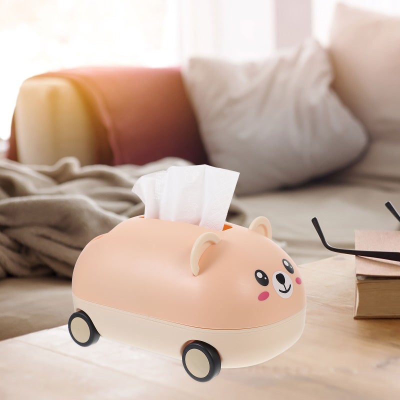 Lovely Tissue Holder Decorative Cartoon Tissue Dispenser Desktop Napkin Organizer for Home Office - Image 2