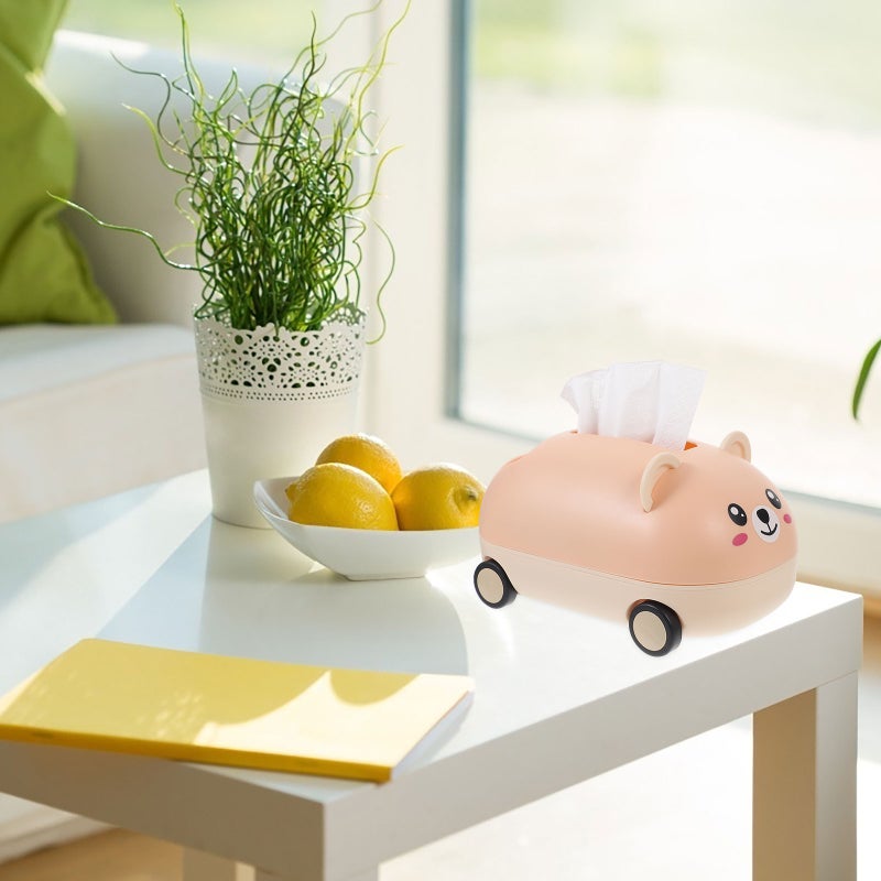 Lovely Tissue Holder Decorative Cartoon Tissue Dispenser Desktop Napkin Organizer for Home Office - Image 3
