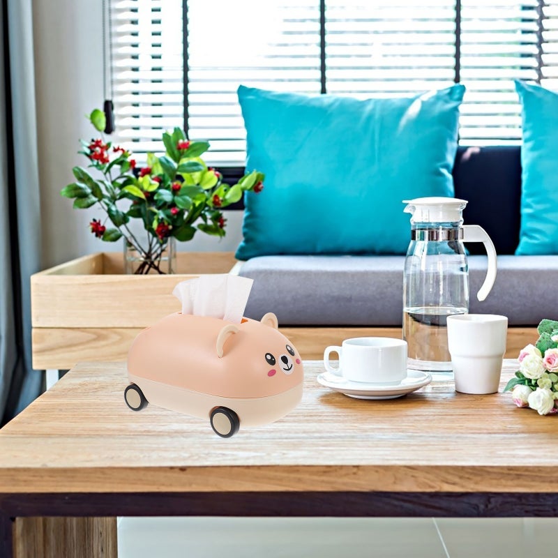 Lovely Tissue Holder Decorative Cartoon Tissue Dispenser Desktop Napkin Organizer for Home Office - Image 4
