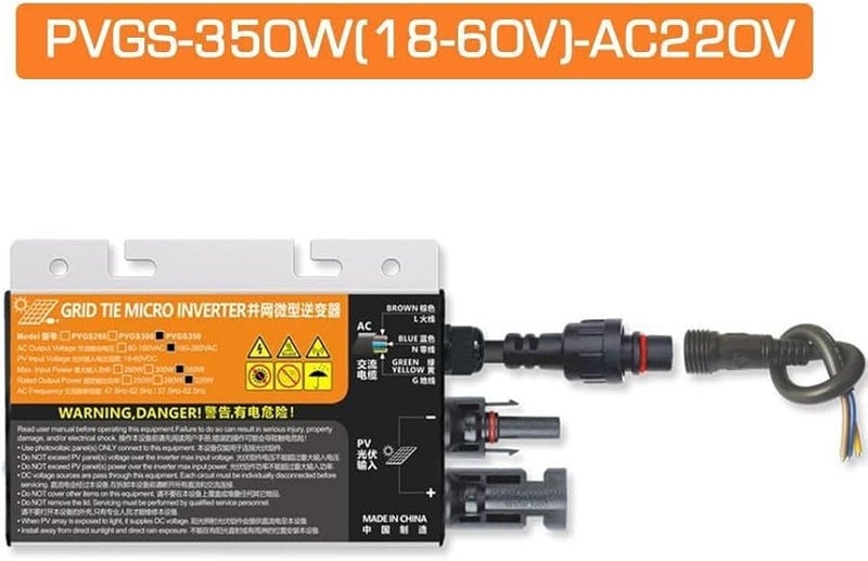 350W MPPT Grid Tie Solar Inverter DC 10 8 60V to AC 220V Pure Sine Wave High Efficiency - Image 3