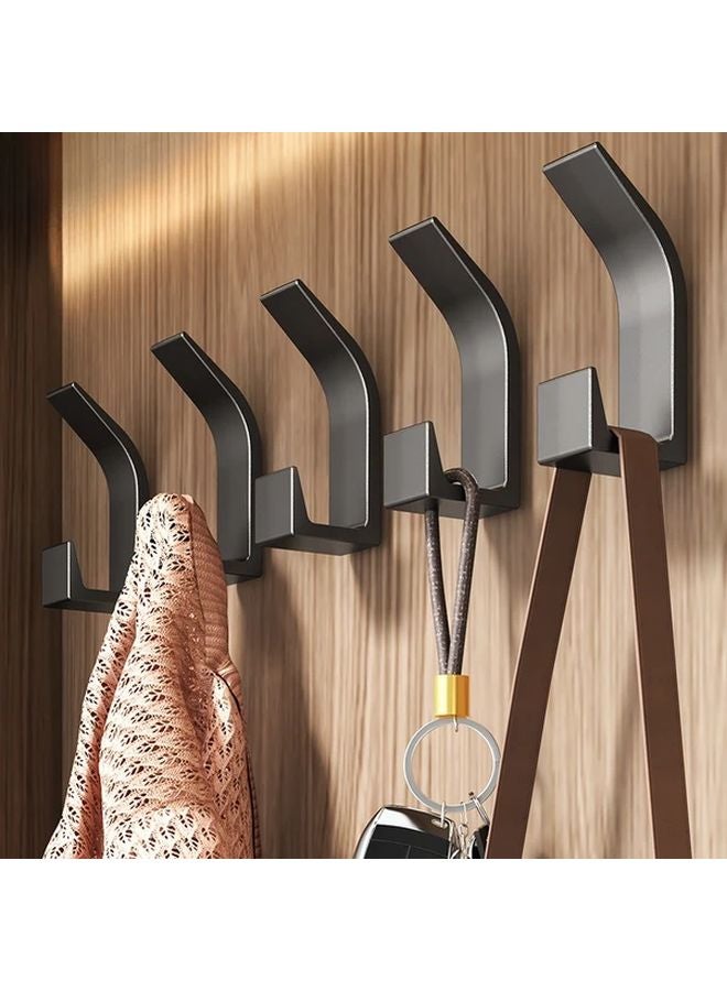 White Heavy Duty No Drill Adhesive Hooks 2pcs Damage Free Bathroom Kitchen Organizer - Image 4